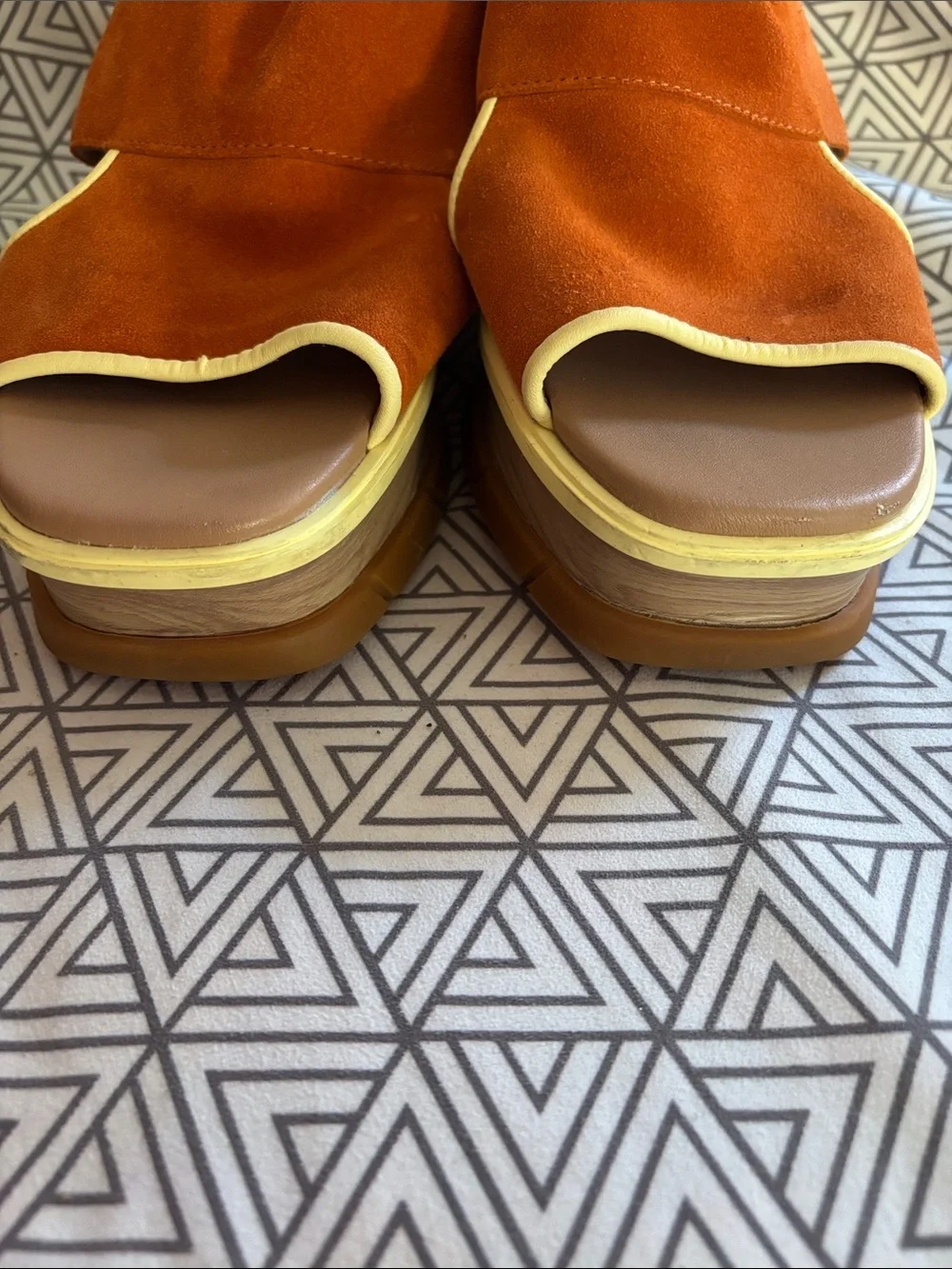 Sorel Women’s Orange Suede Platform Sandals - Comfortable Summer Wedge